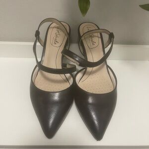 Life Stride Black Strappy Heels